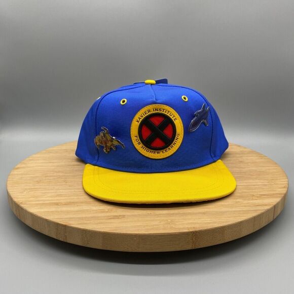 X-Men Disney D23 Expo Exclusive Hat Blue Yellow 2 Pins Marvel Xavier Ani… - Picture 4 of 14